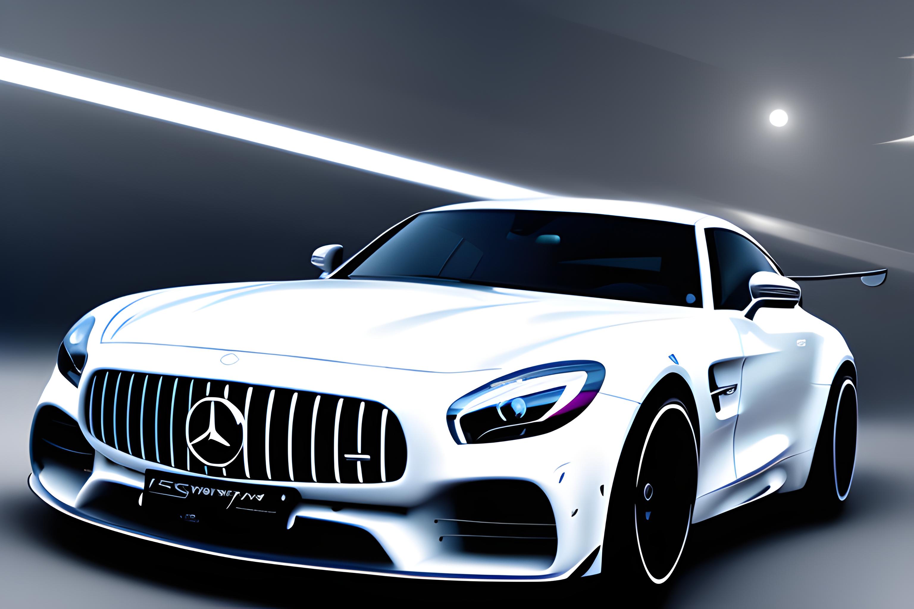 siyah bir mercedes amg gtr roadsterr 